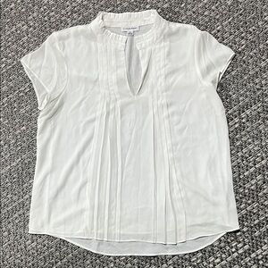 READ Calvin Klein | White Cap Sleeve Blouse